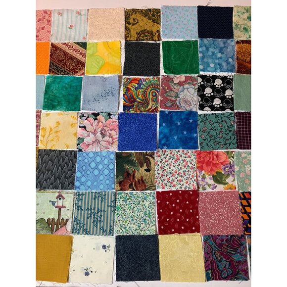 Vintage Cotton Quilting Squares Collection - 154 Pieces 2.5" - Picture 3 of 9
